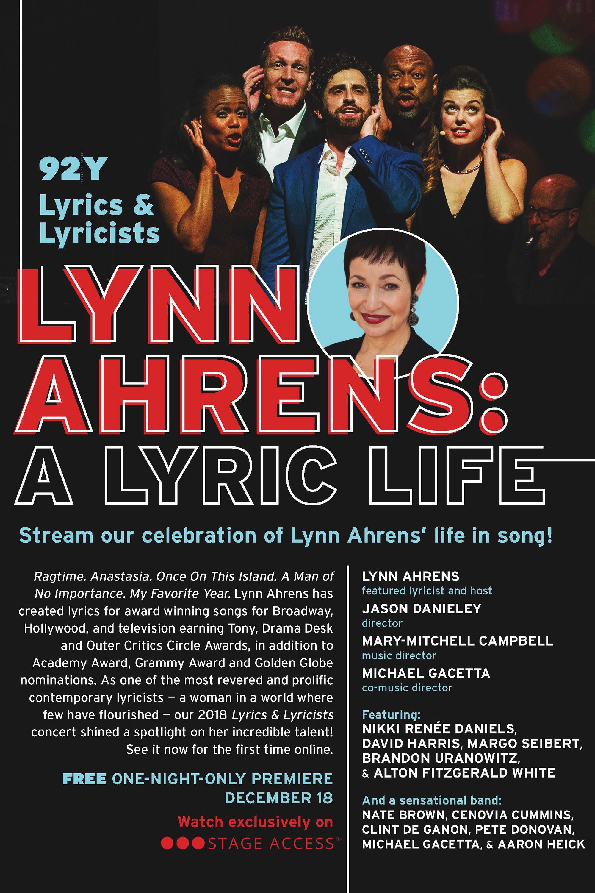 Постер Lynn Ahrens: A Lyric Life